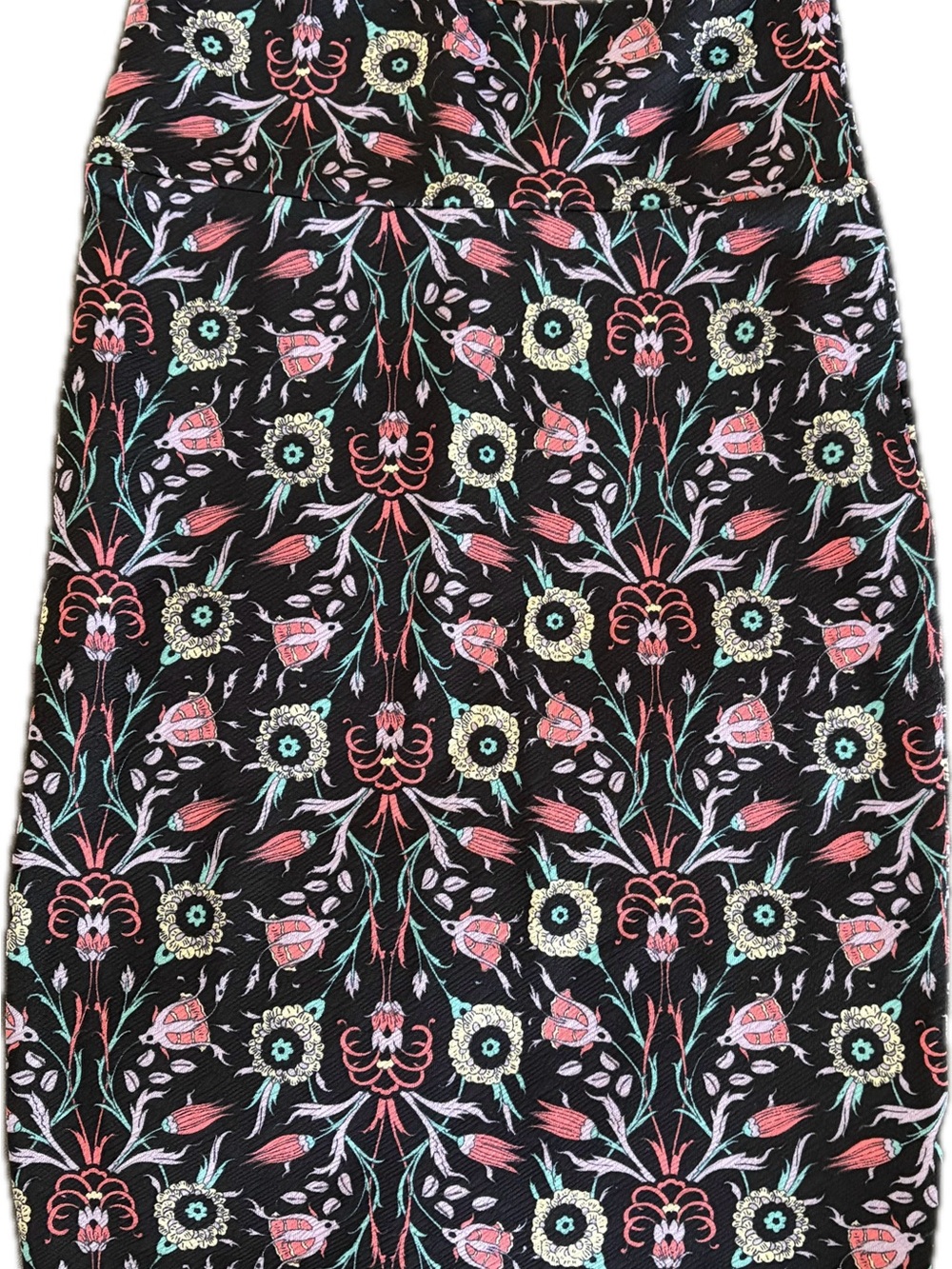 Lularoe Black Floral-Print Women’s Skirt XS stretchy